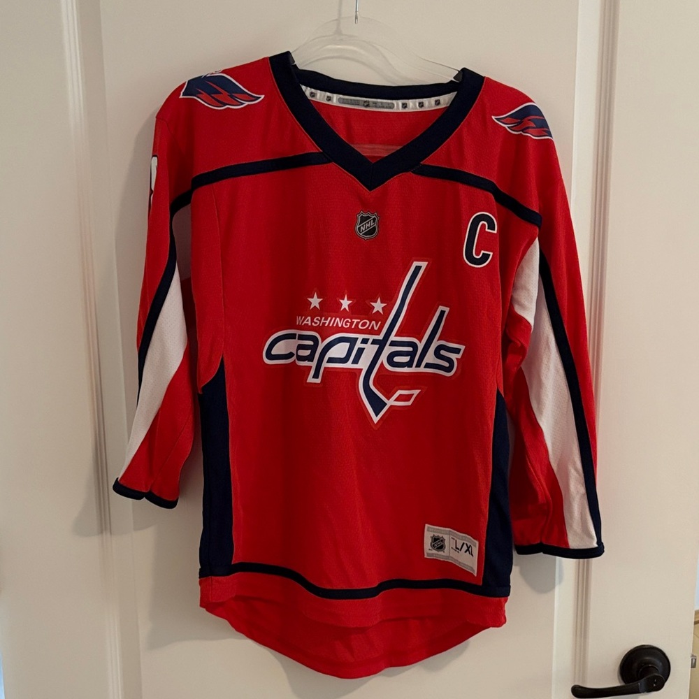 NHL Red Capitals Youth Hockey Jersey